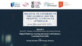 Speech 9 - Digital Platforms weaving  into local Craft Industry : Learnings from India by Journées d'études